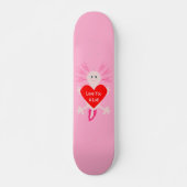 Valentijnsdag Love Heart Axolotl Persoonlijk Skateboard (Voorkant)