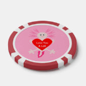 Valentijnsdag Love Heart Axolotl Poker Chips (Enkel)