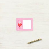 Valentijnsdag Love Heart Axolotl Post-it® Notes (Op bureau)