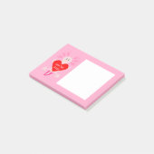 Valentijnsdag Love Heart Axolotl Post-it® Notes (Schuin)