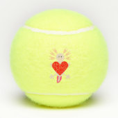 Valentijnsdag Love Heart Axolotl Tennisballen (Achterkant)