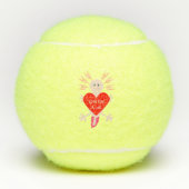 Valentijnsdag Love Heart Axolotl Tennisballen (Voorkant)