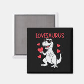 Valentijnsdag Love Heart Dinosaur Lovesaurus T-re Magneet (Voorkant / Achterkant)