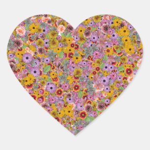 Valentijnsdag Love Heart Flowers Colorful Bloom Hart Sticker