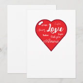 Valentijnsdag Love Heart Kaart (Voorkant / Achterkant)