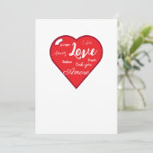 Valentijnsdag Love Heart Kaart (Staand voorkant)