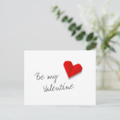 Valentijnsdag Love Heart Origami Vector Briefkaart (Staand voorkant)