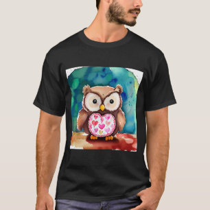 Valentijnsdag Love Heart Owl Teddy Vriendin Fi T-shirt