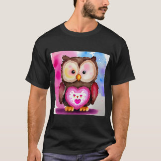 Valentijnsdag Love Heart Owl Teddy Vriendin Fi T-shirt