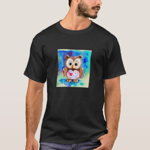 Valentijnsdag Love Heart Owl Teddy Vriendin Fi T-shirt