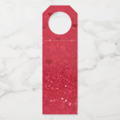 Valentijnsdag Love Heart Red Glitter Flessenhanger (Achterkant)
