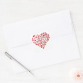 Valentijnsdag Love Heart Shape Coffee Design Vierkante Sticker (Envelop)