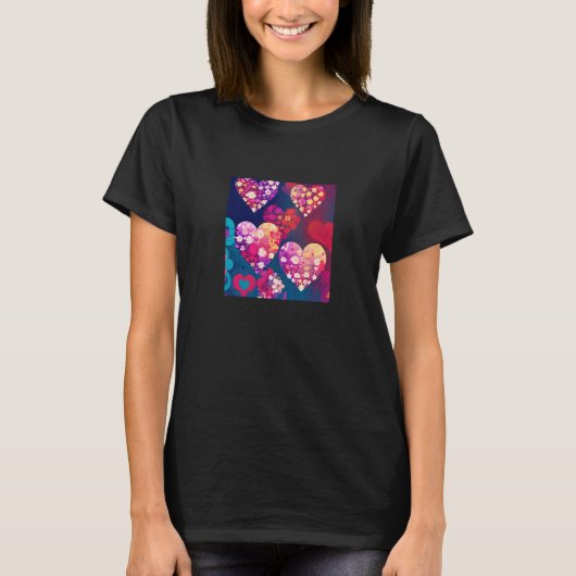 Valentijnsdag Love Heart Vriendin Fiancée T-shirt (Voorkant)