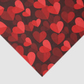 Valentijnsdag Love Hearts Cute red and roze Tissuepapier (Detail)