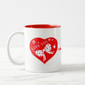 Valentijnsdag Love Hearts Mok (Links)