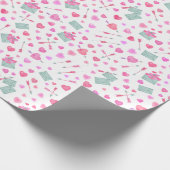 Valentijnsdag Love Hearts Pattern Wrapping Paper Cadeaupapier (Hoek)