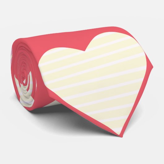 Valentijnsdag Love Hearts Stropdas (Opgerold)