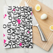 Valentijnsdag Love Kitchen Towel Theedoek (Quarter Fold)