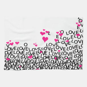 Valentijnsdag Love Kitchen Towel Theedoek