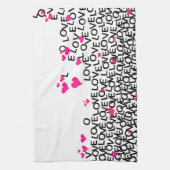 Valentijnsdag Love Kitchen Towel Theedoek (Verticaal)