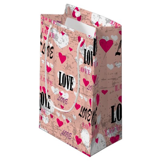 Valentijnsdag Love Klein Cadeauzakje (Voorkant Gekanteld)