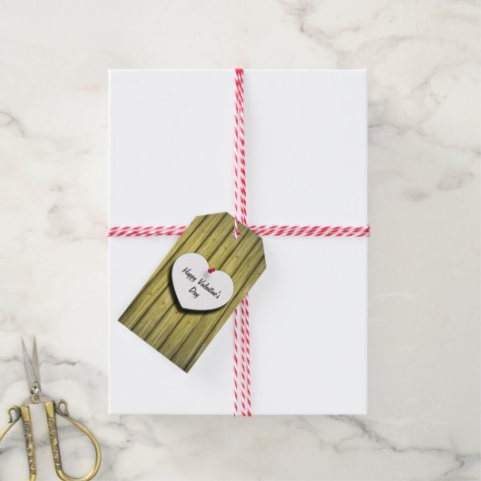 Valentijnsdag Love Message Heart Cadeaulabel (Met Touw)