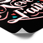 Valentijnsdag Love Never Fails Poster (Hoek)