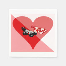 Valentijnsdag Love Pattern met twee vlinders