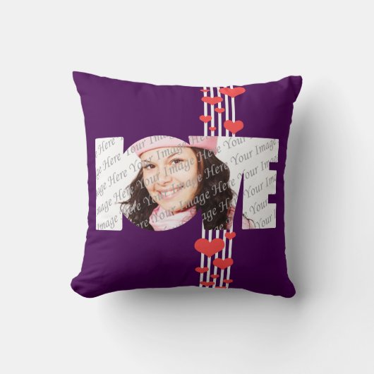 Valentijnsdag Love Personalized Photo Pillow Kussen (Voorkant)