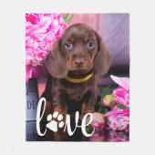 Valentijnsdag LOVE Persoonlijke foto foto Dog Fleece Deken (Voorkant)