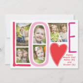 Valentijnsdag Love Photo Collage Card Feestdagenkaart (Voorkant)