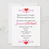 Valentijnsdag LOVE Photo Verloving Invitation 2 Kaart (Achterkant)