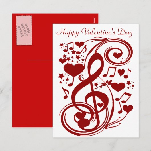 Valentijnsdag Love_Postcard Feestdagenkaart (Voorkant / Achterkant)