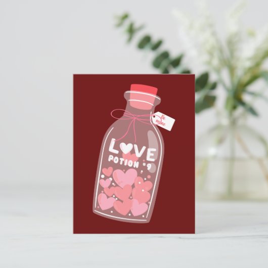 Valentijnsdag Love Potion Nr 9: Be Mine Briefkaart (Staand voorkant)