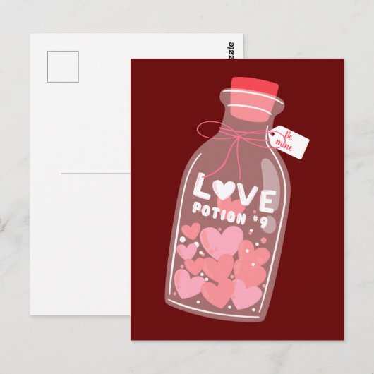 Valentijnsdag Love Potion Nr 9: Be Mine Briefkaart (Voorkant / Achterkant)