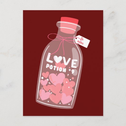 Valentijnsdag Love Potion Nr 9: Be Mine Briefkaart (Voorkant)