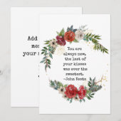 Valentijnsdag Love Quote Floral Feestdagenkaart (Voorkant / Achterkant)