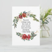 Valentijnsdag Love Quote Floral Feestdagenkaart (Staand voorkant)