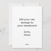 Valentijnsdag Love Quote Floral Feestdagenkaart (Achterkant)