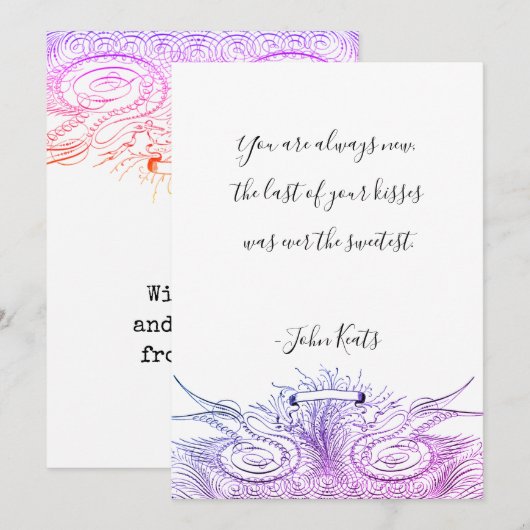 Valentijnsdag Love Quote handgeschreven script Feestdagenkaart (Voorkant / Achterkant)