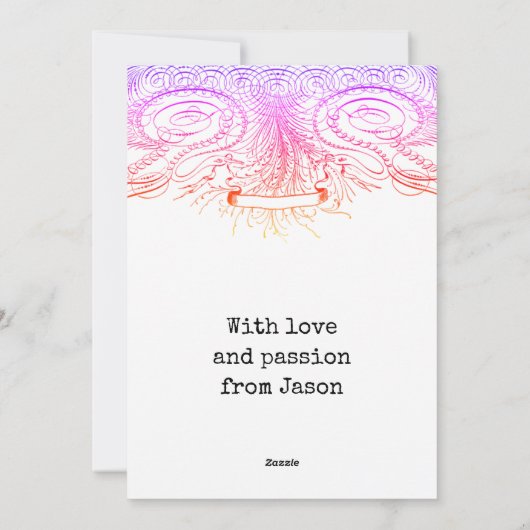 Valentijnsdag Love Quote handgeschreven script Feestdagenkaart (Achterkant)