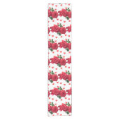 Valentijnsdag Love Red Hearts and Rozen Korte Tafelloper (Voorkant)