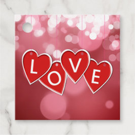 Valentijnsdag Love Red Hearts Bedankjes Labels