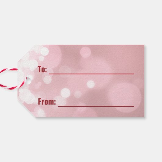 Valentijnsdag Love Red Hearts Cadeaulabel (Achterkant Horizontaal)