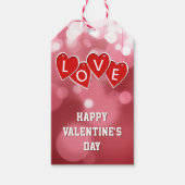 Valentijnsdag Love Red Hearts Cadeaulabel (Voorkant)