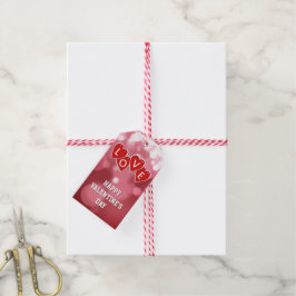 Valentijnsdag Love Red Hearts Cadeaulabel
