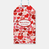 Valentijnsdag Love Red Hearts Cadeaulabel (Voorkant)