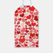 Valentijnsdag Love Red Hearts Cadeaulabel (Achterkant)