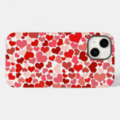 Valentijnsdag Love Red Hearts Case-Mate iPhone Case (Achterkant (horizontaal))