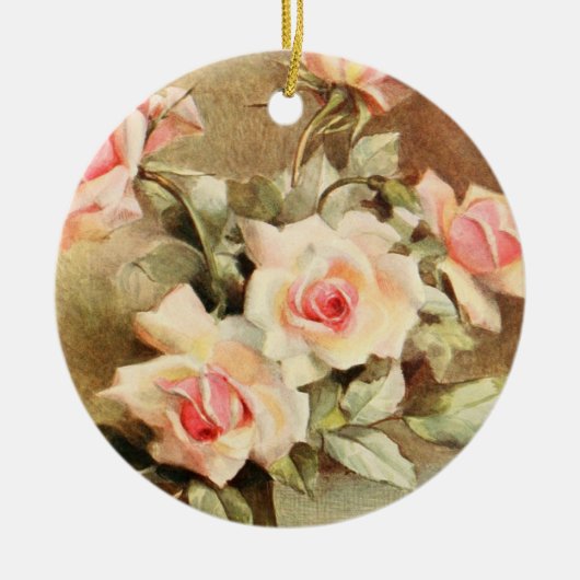  Valentijnsdag Love Romance Roses Keramisch Ornament (Voorkant)